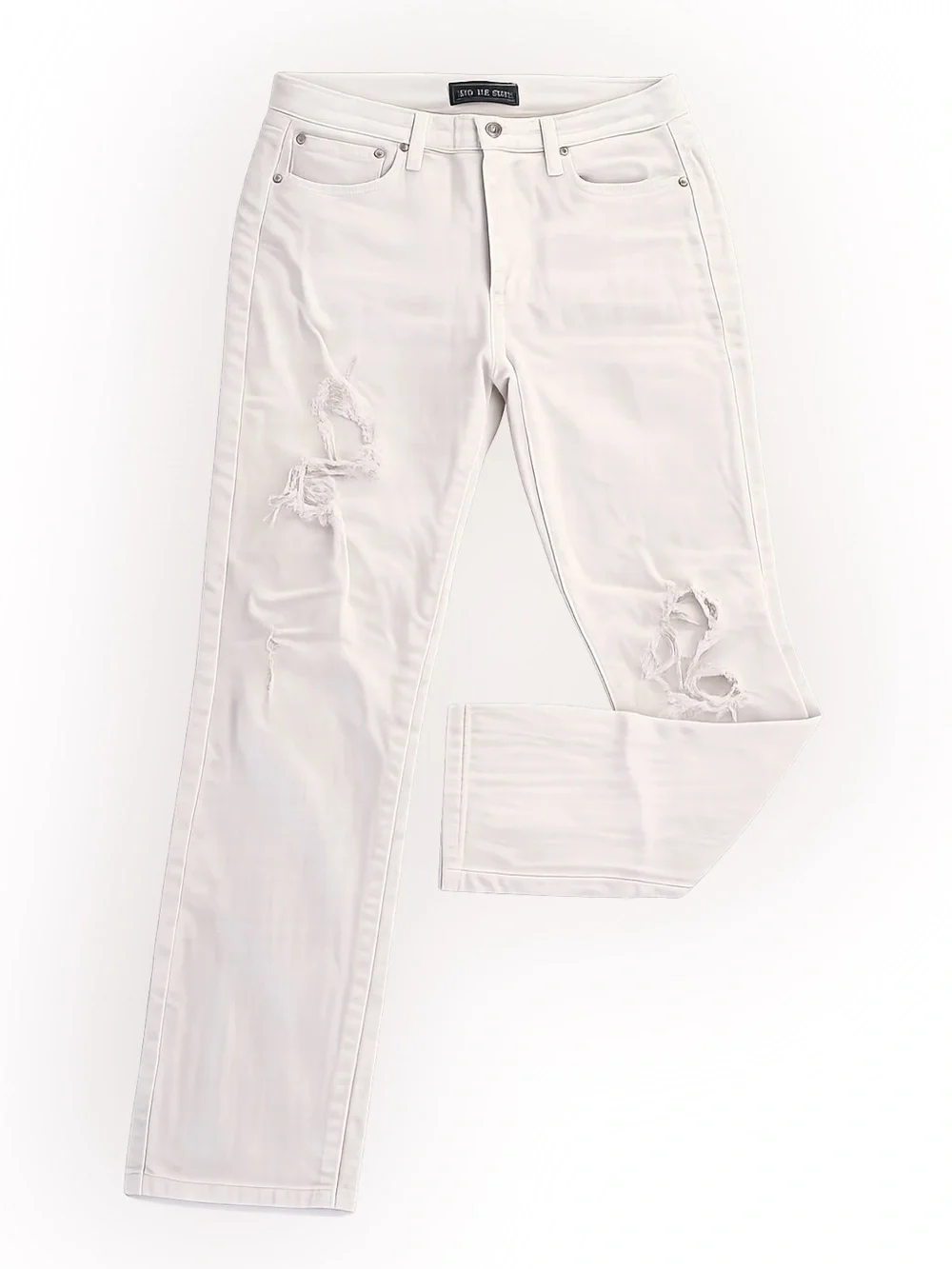 Point Sur, by J Crew White Ripped Distressed Straight Jeans 25 limited edition